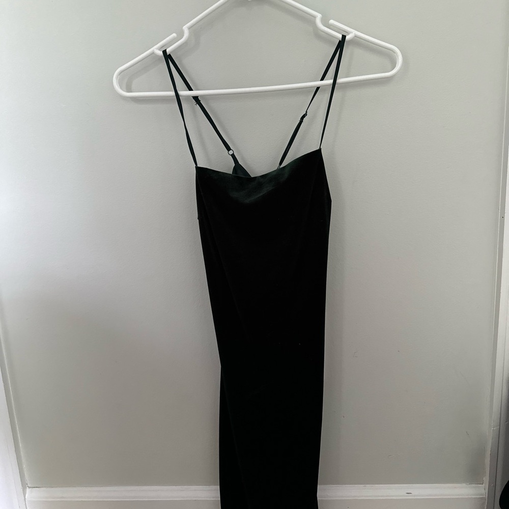B.Darlin dark green bow tie dress - XS